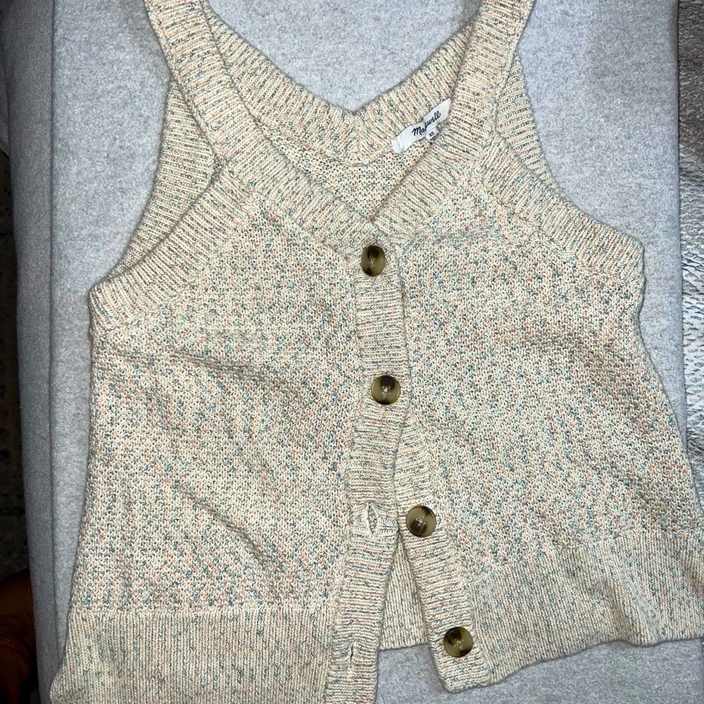 Madewell Rainbow Marled Wakefield Sweater Tank, Size XS EUC